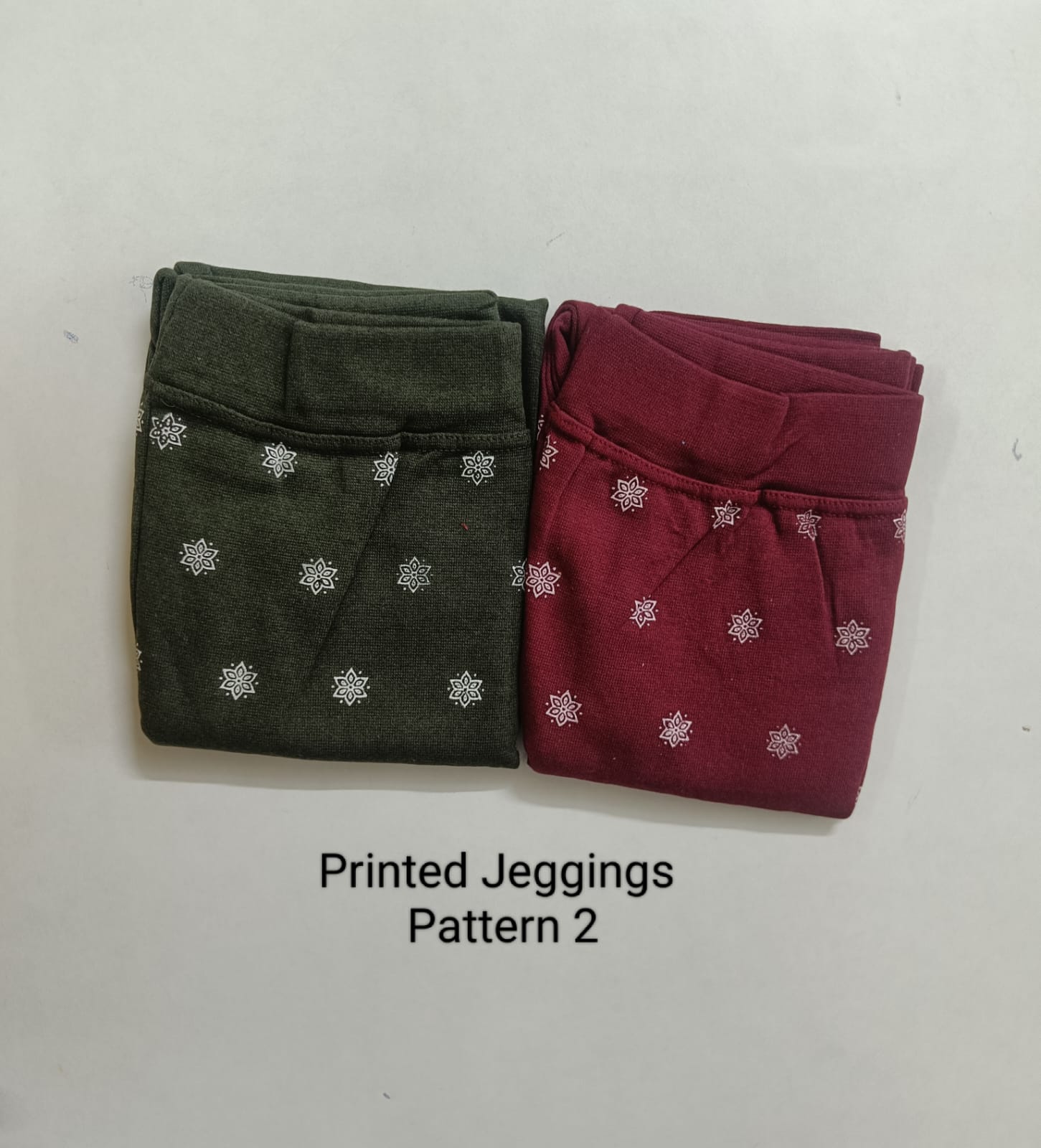 Printed Jeggings  Free Size Hip upto 42 Inches - Pattern 2