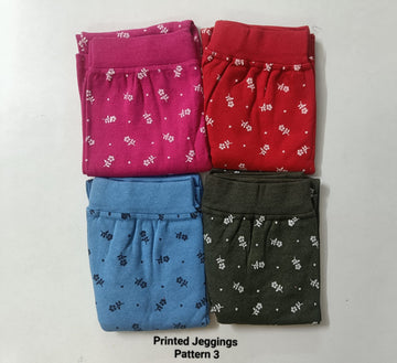 Printed Jeggings  Free Size Hip upto 42 Inches - Pattern 3