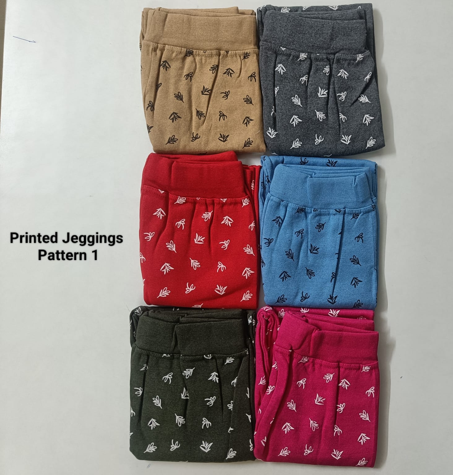 Printed Jeggings  Free Size Hip upto 42 Inches - Pattern 1