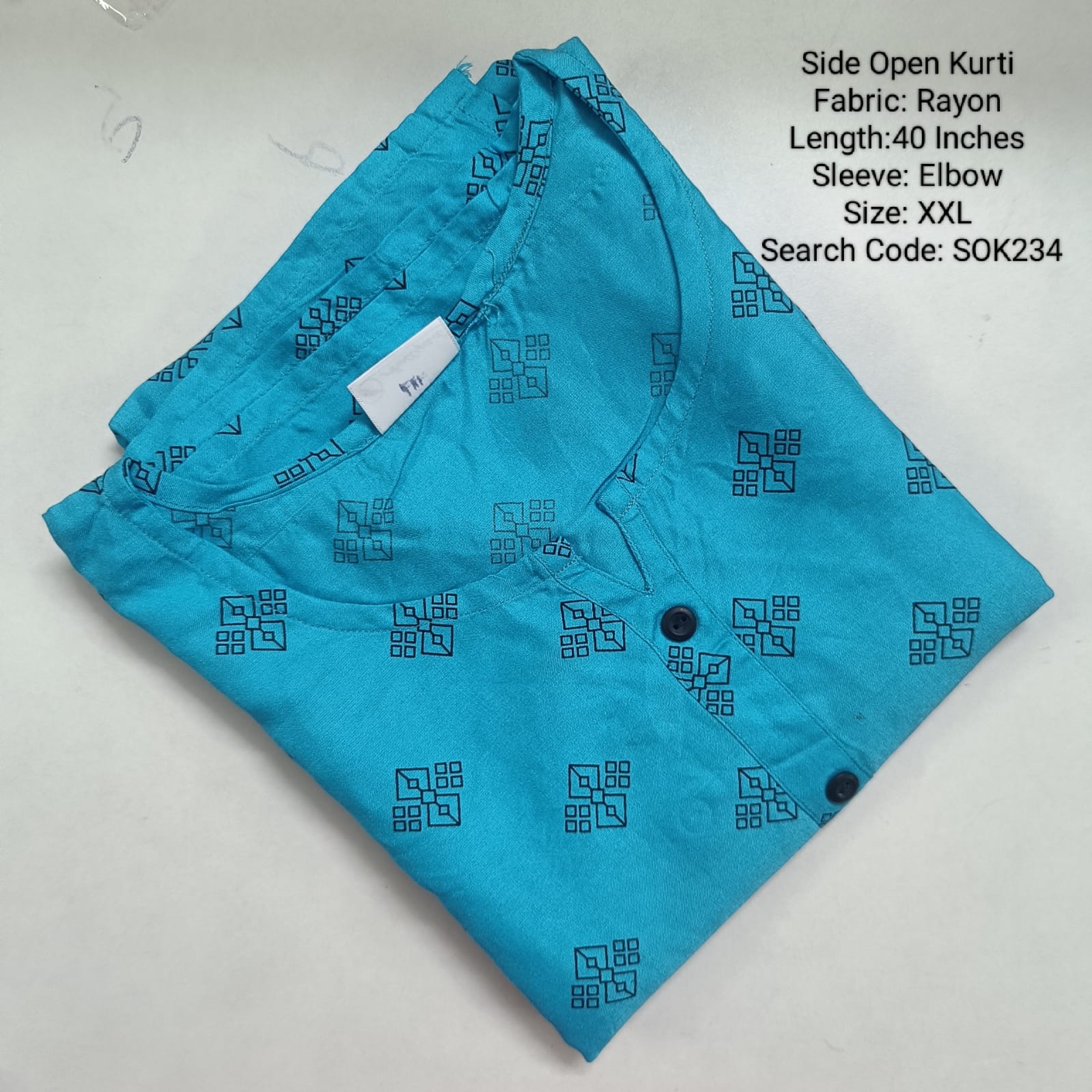 Blue Side Open Kurtis -SOK234