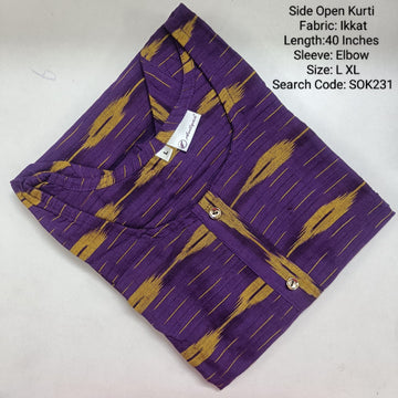 Purple Side Open Kurtis -SOK231