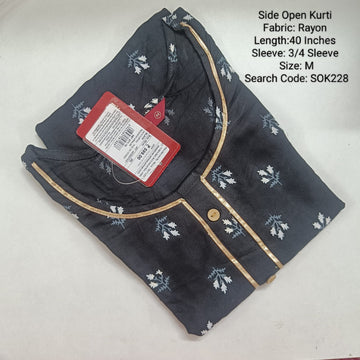 Black Side Open Kurtis -SOK228
