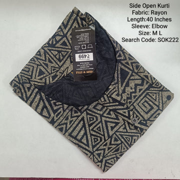 Black Side Open Kurtis -SOK222