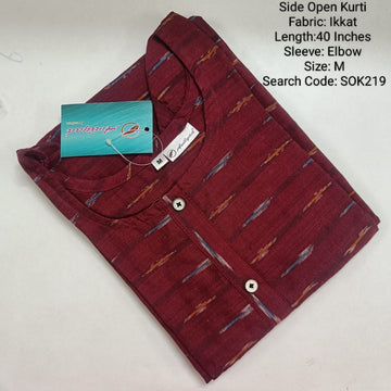 Maroon Side Open Kurtis -SOK219