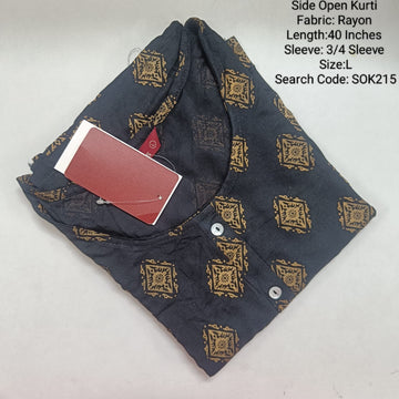 Black Side Open Kurtis -SOK215
