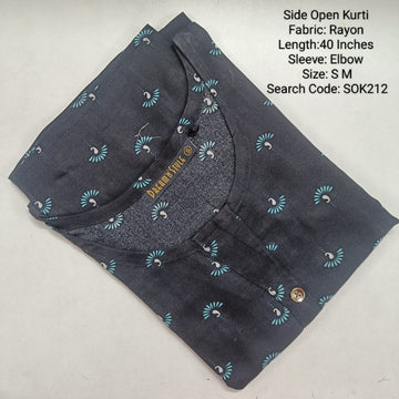 Black Side Open Kurtis -SOK212