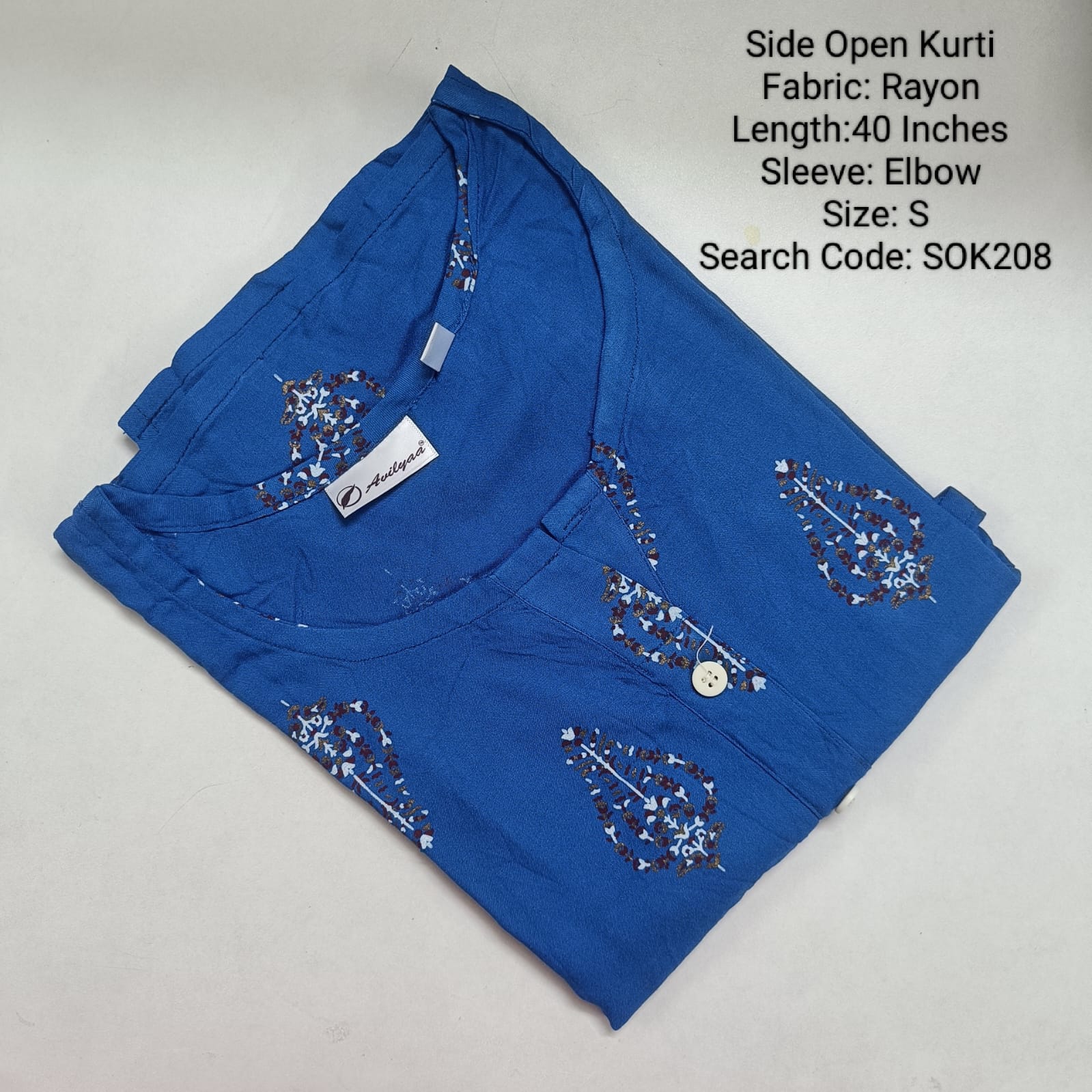 Blue Side Open Kurtis -SOK208