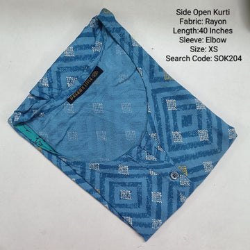 Blue Side Open Kurtis -SOK204