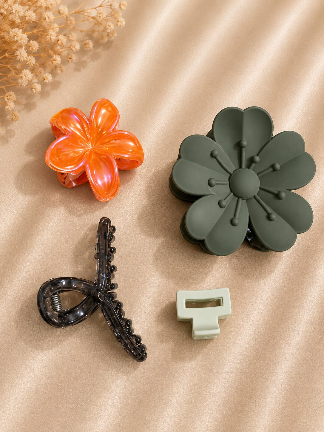 Korean Hair Accessories Combo Trendy Claw Clips -  HAC039