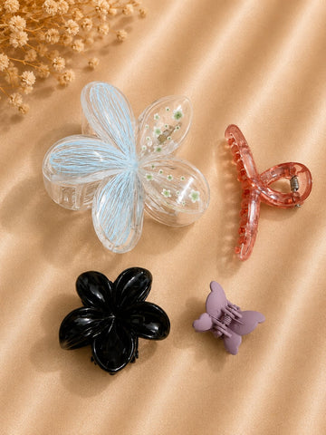 Korean Hair Accessories Combo Trendy Claw Clips -  HAC033
