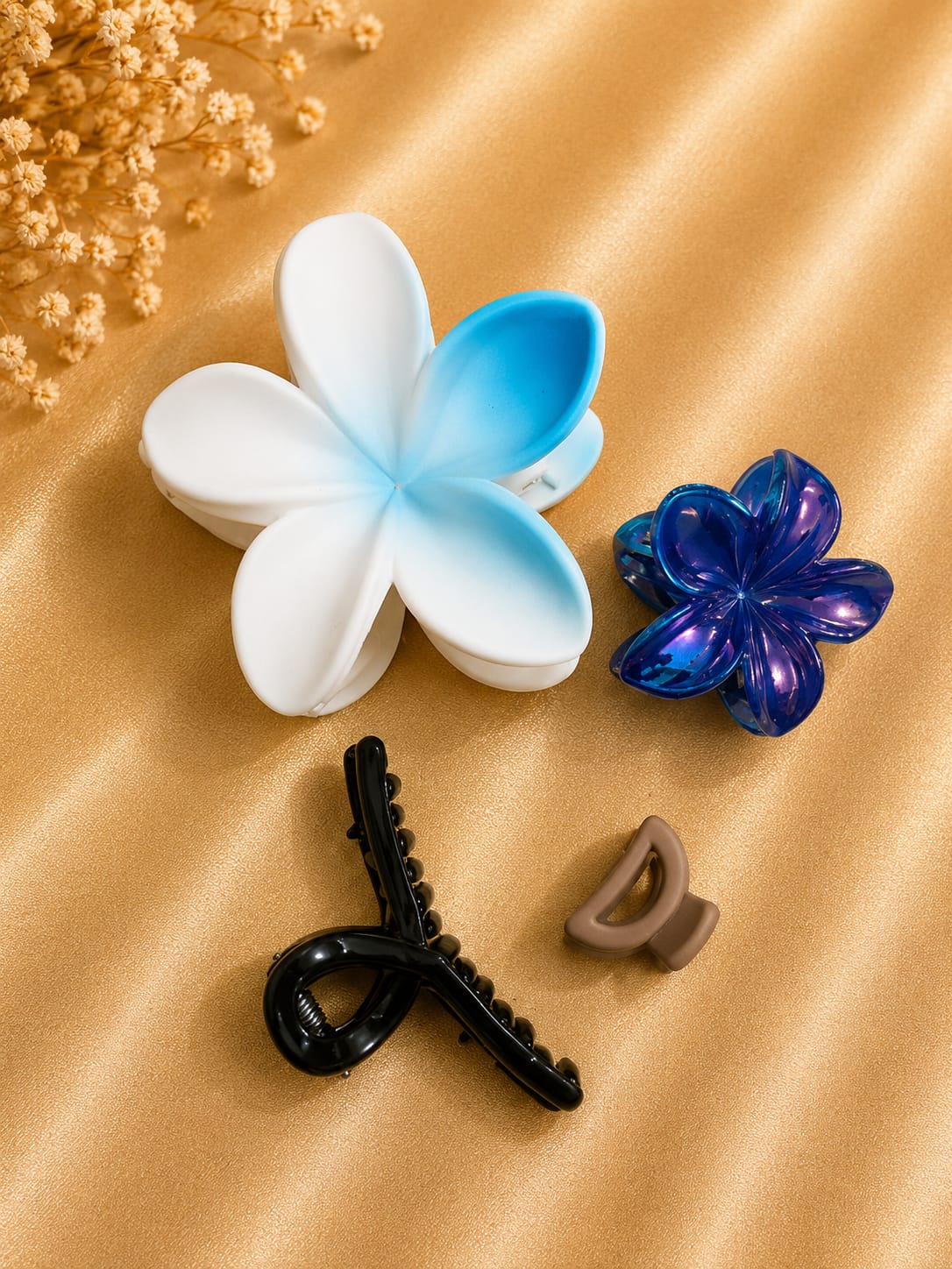 Korean Hair Accessories Combo Trendy Claw Clips -  HAC041