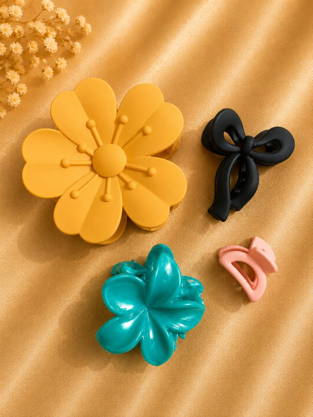 Korean Hair Accessories Combo Trendy Claw Clips -  HAC043