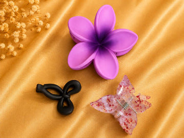 Korean Hair Accessories Combo Trendy Claw Clips -  HAC046