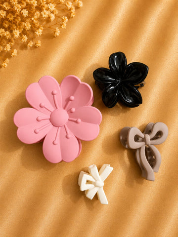 Korean Hair Accessories Combo Trendy Claw Clips -  HAC047