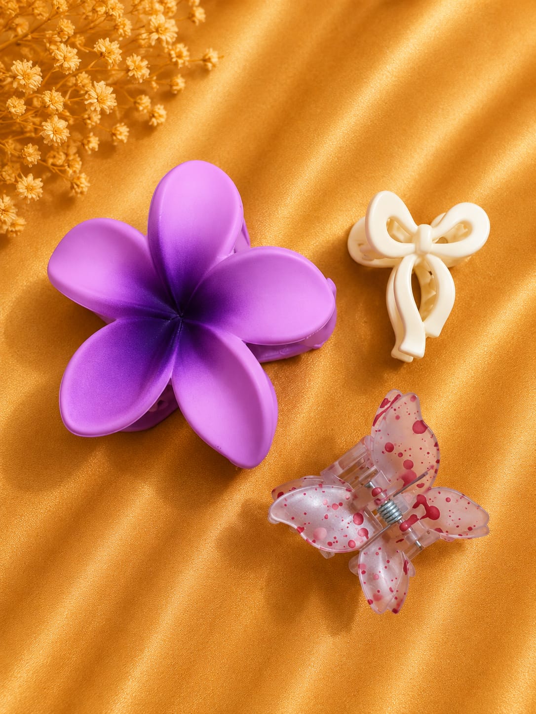 Korean Hair Accessories Combo Trendy Claw Clips -  HAC048