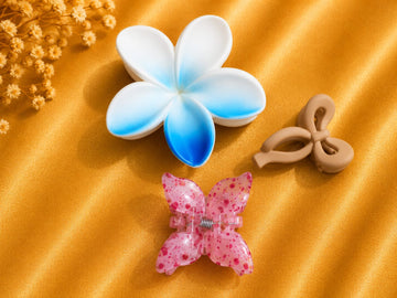 Korean Hair Accessories Combo Trendy Claw Clips -  HAC049