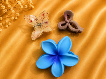 Korean Hair Accessories Combo Trendy Claw Clips -  HAC052