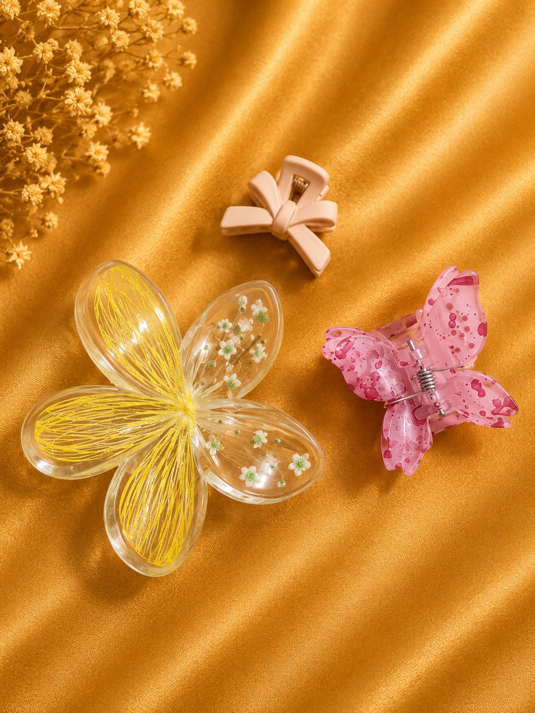 Korean Hair Accessories Combo Trendy Claw Clips -  HAC053
