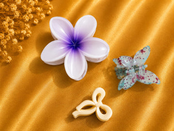 Korean Hair Accessories Combo Trendy Claw Clips -  HAC054