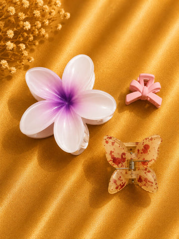 Korean Hair Accessories Combo Trendy Claw Clips -  HAC055