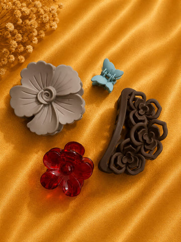 Korean Hair Accessories Combo Trendy Claw Clips -  HAC056