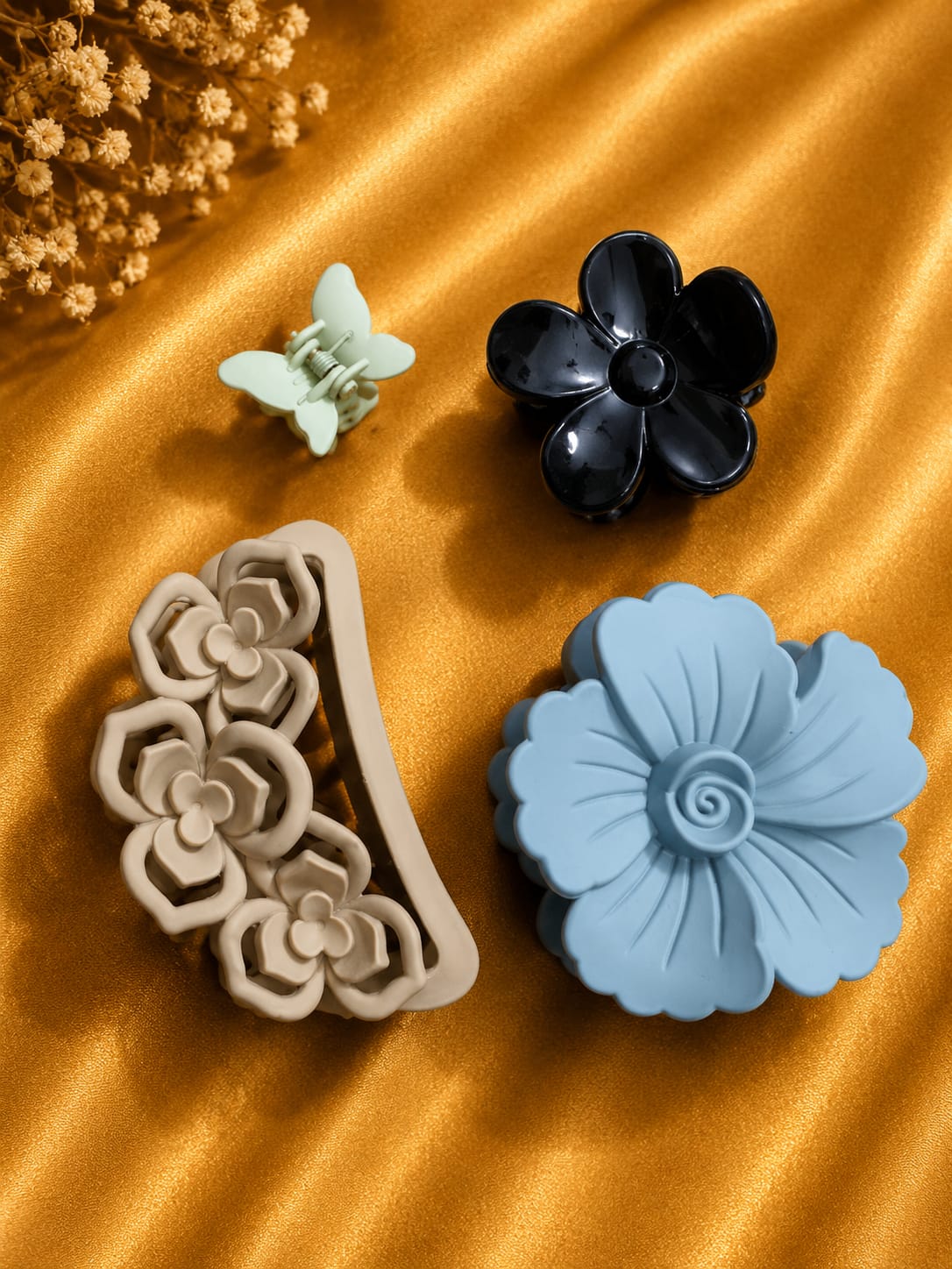 Korean Hair Accessories Combo Trendy Claw Clips -  HAC057