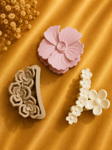 Korean Hair Accessories Combo Trendy Claw Clips -  HAC058