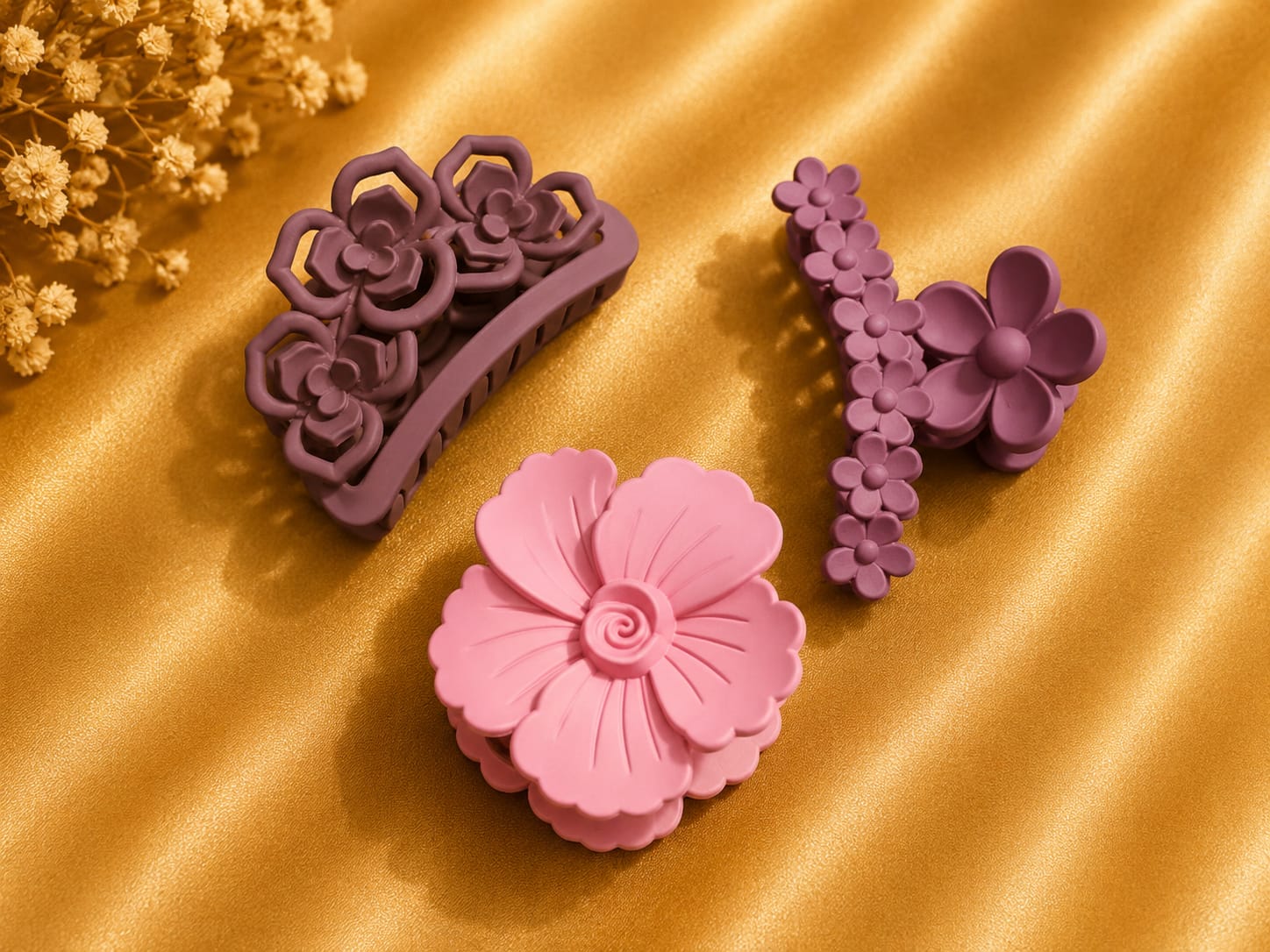 Korean Hair Accessories Combo Trendy Claw Clips -  HAC059