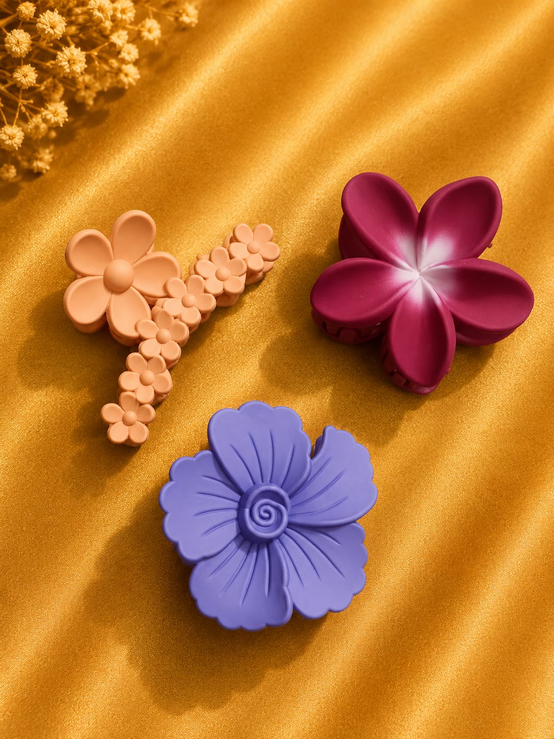 Korean Hair Accessories Combo Trendy Claw Clips -  HAC062