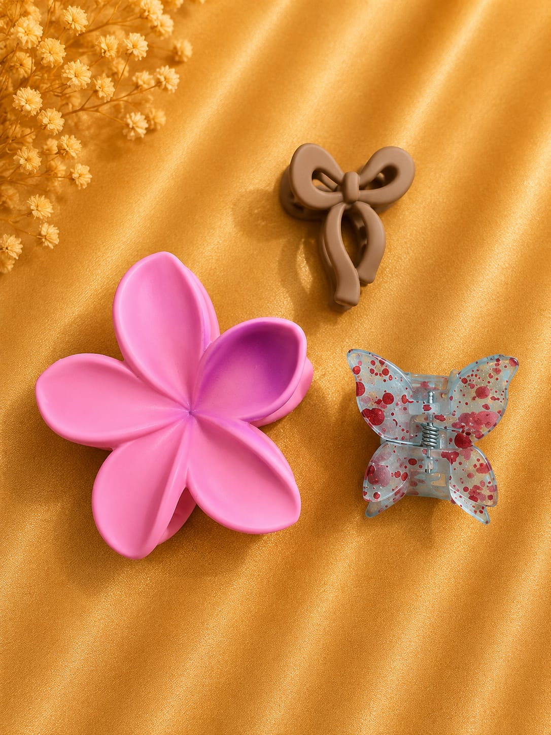 Korean Hair Accessories Combo Trendy Claw Clips -  HAC064