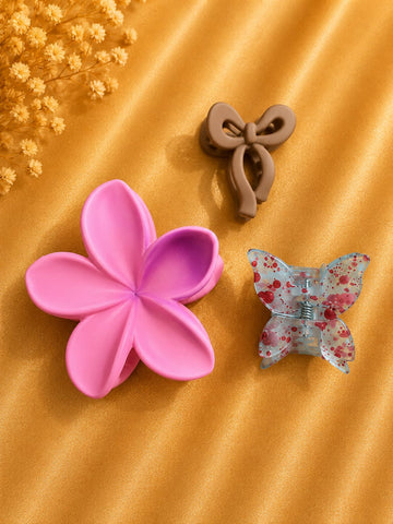 Korean Hair Accessories Combo Trendy Claw Clips -  HAC064