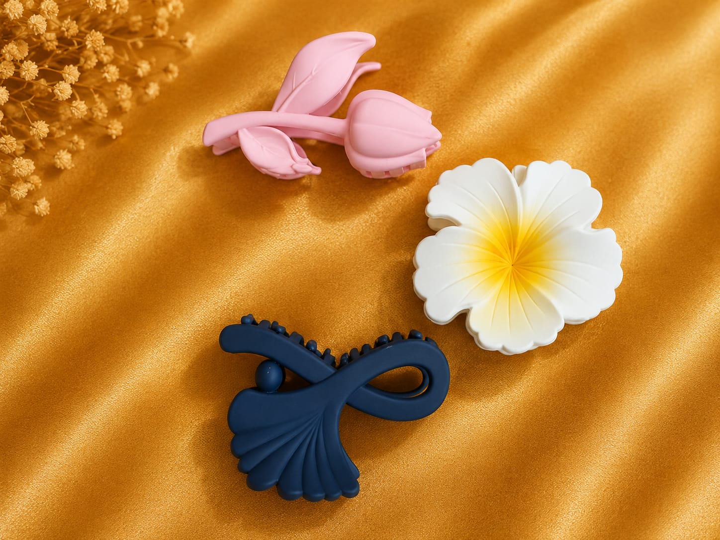 Korean Hair Accessories Combo Trendy Claw Clips -  HAC066