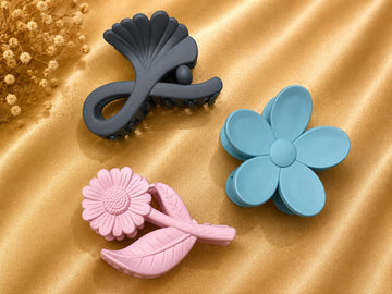 Korean Hair Accessories Combo Trendy Claw Clips -  HAC068
