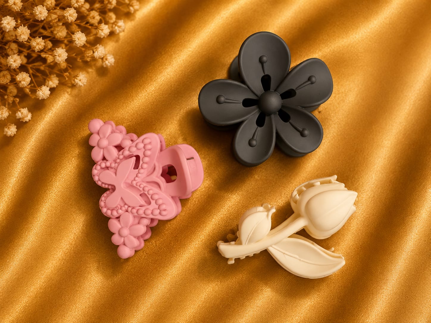 Korean Hair Accessories Combo Trendy Claw Clips -  HAC069