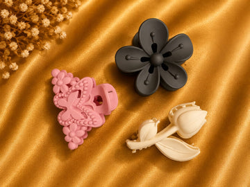 Korean Hair Accessories Combo Trendy Claw Clips -  HAC069