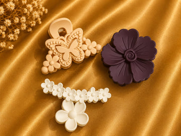 Korean Hair Accessories Combo Trendy Claw Clips -  HAC070