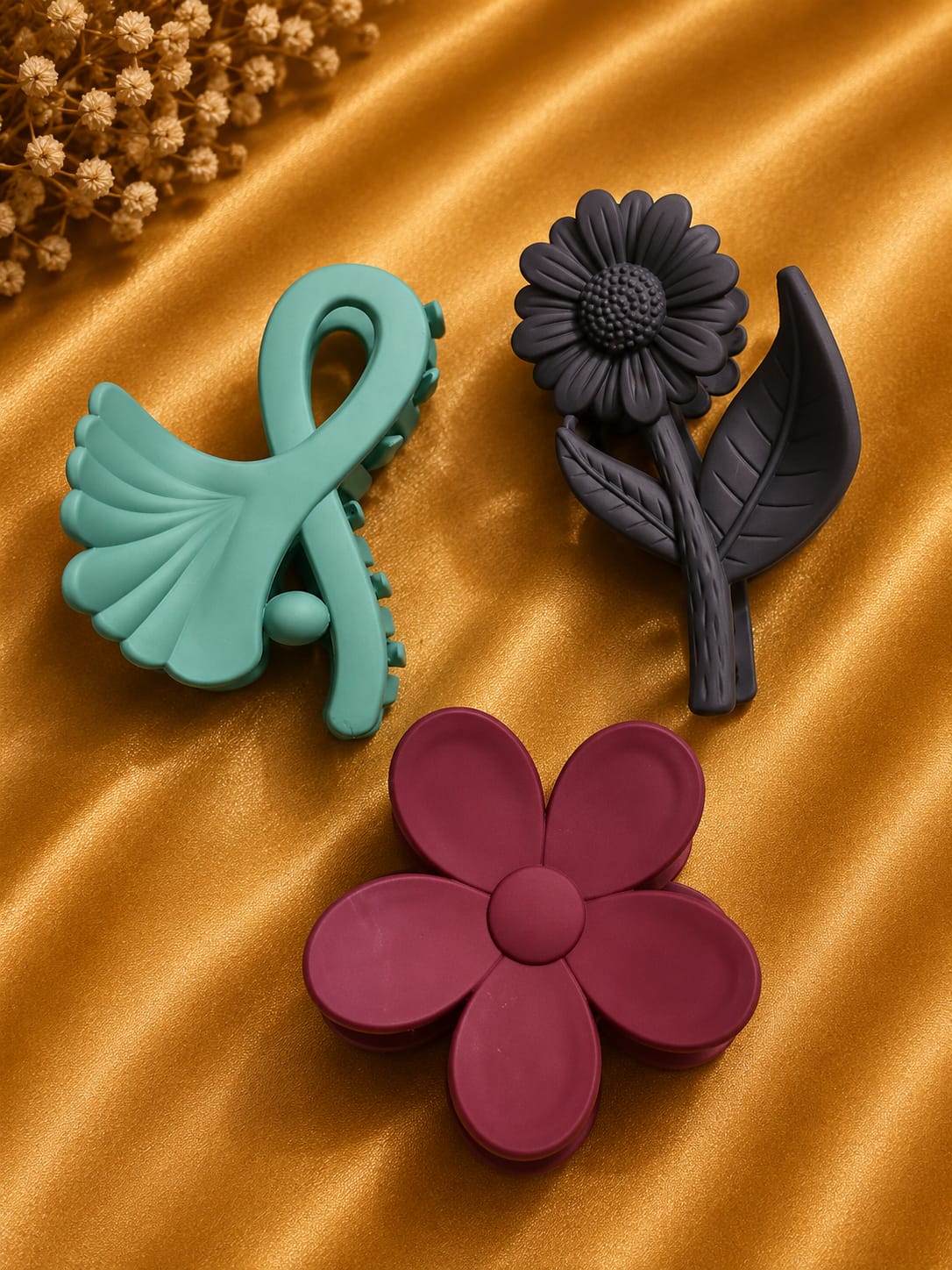 Korean Hair Accessories Combo Trendy Claw Clips -  HAC071