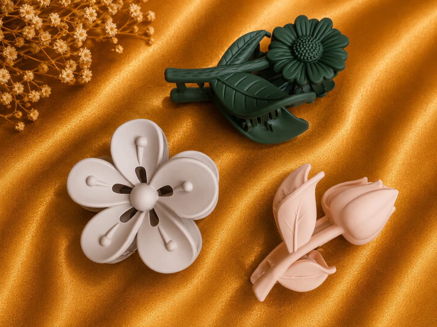 Korean Hair Accessories Combo Trendy Claw Clips -  HAC072
