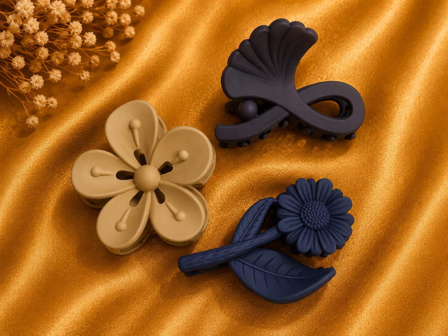 Korean Hair Accessories Combo Trendy Claw Clips -  HAC073