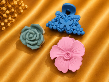 Korean Hair Accessories Combo Trendy Claw Clips -  HAC077