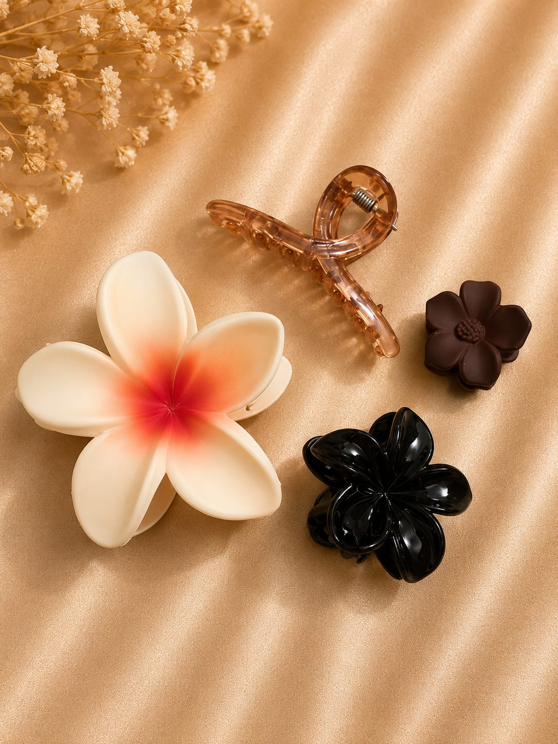 Korean Hair Accessories Combo Trendy Claw Clips -  HAC078