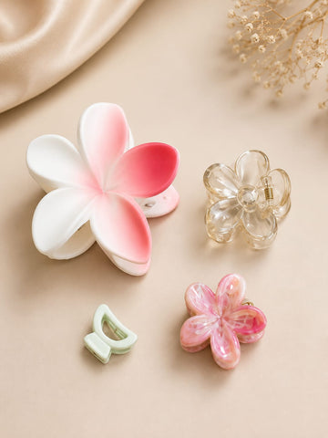Korean Hair Accessories Combo Trendy Claw Clips -  HAC080