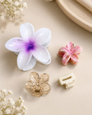 Korean Hair Accessories Combo Trendy Claw Clips -  HAC079
