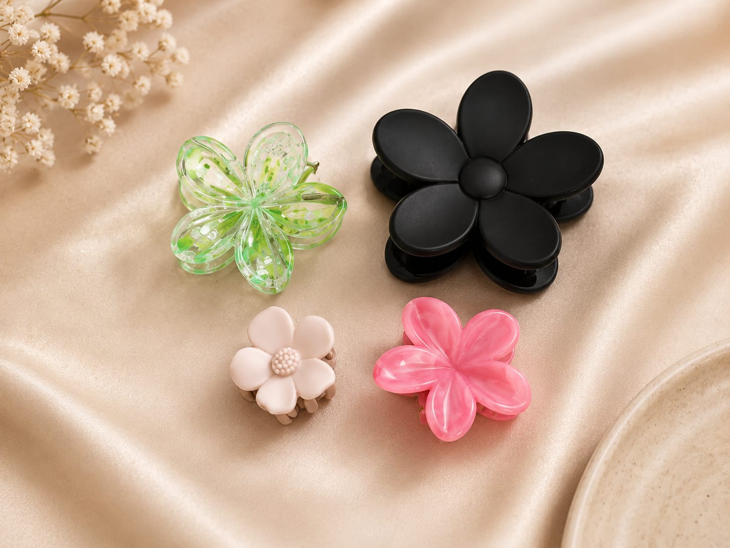 Korean Hair Accessories Combo Trendy Claw Clips -  HAC083