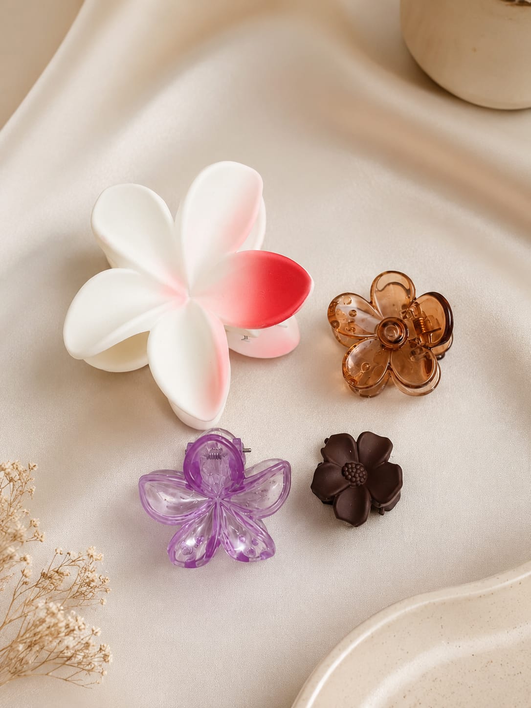 Korean Hair Accessories Combo Trendy Claw Clips -  HAC081