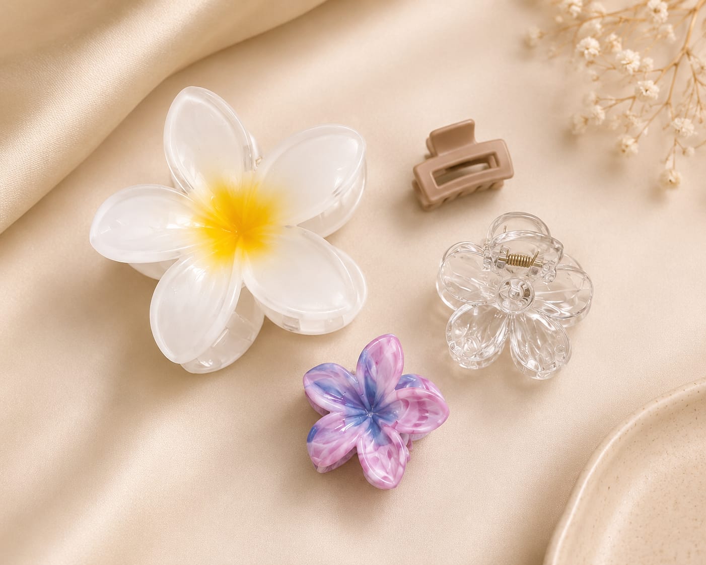 Korean Hair Accessories Combo Trendy Claw Clips -  HAC084