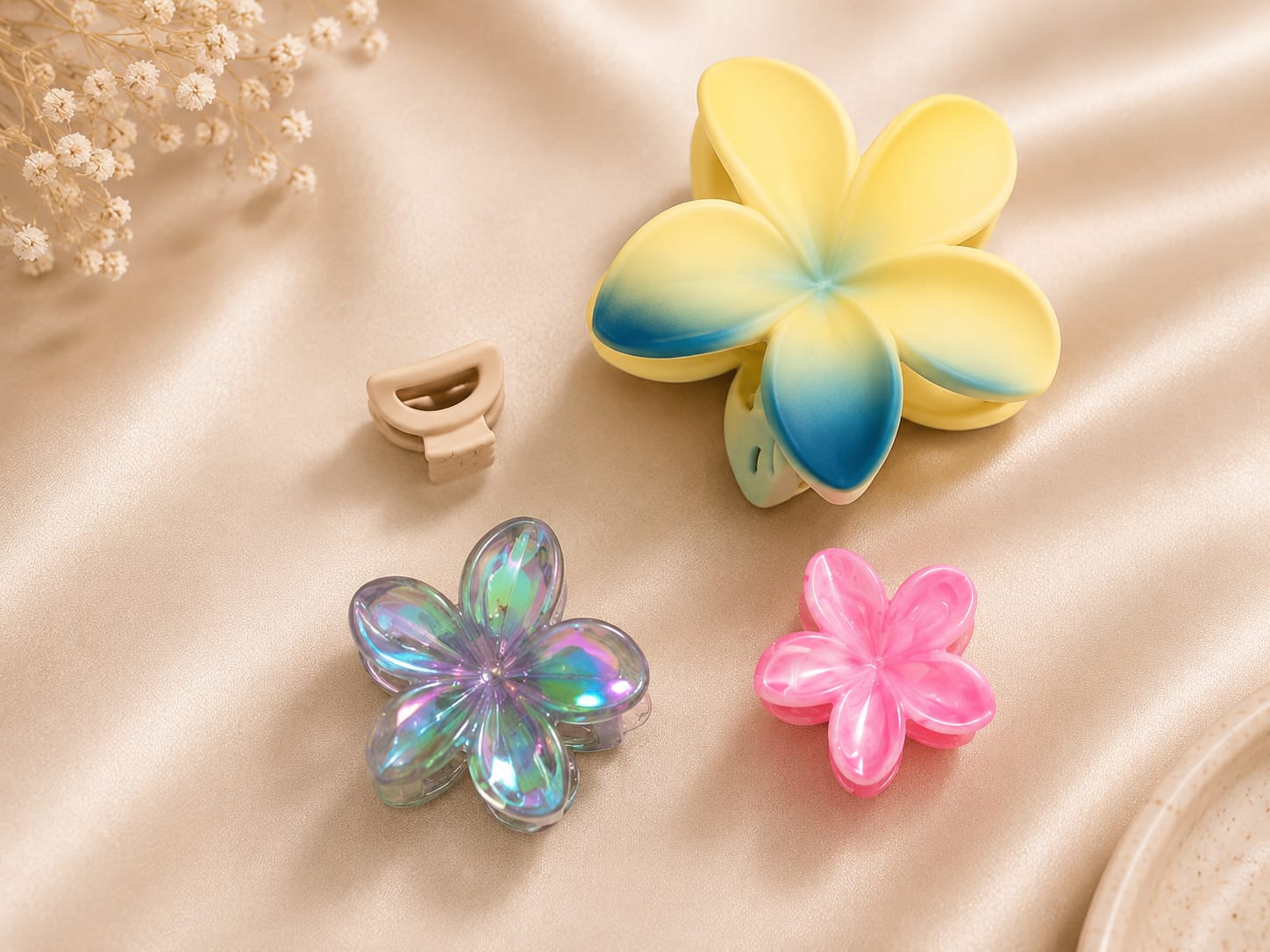 Korean Hair Accessories Combo Trendy Claw Clips -  HAC085