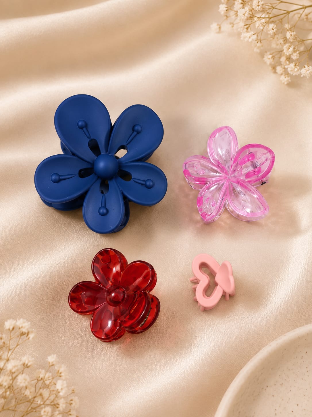 Korean Hair Accessories Combo Trendy Claw Clips -  HAC086