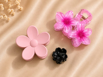 Korean Hair Accessories Combo Trendy Claw Clips -  HAC095
