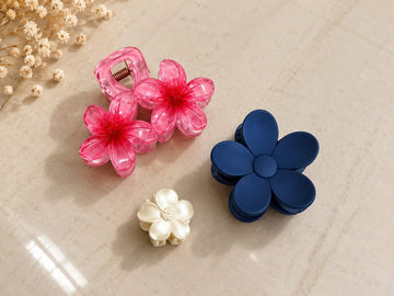 Korean Hair Accessories Combo Trendy Claw Clips -  HAC097
